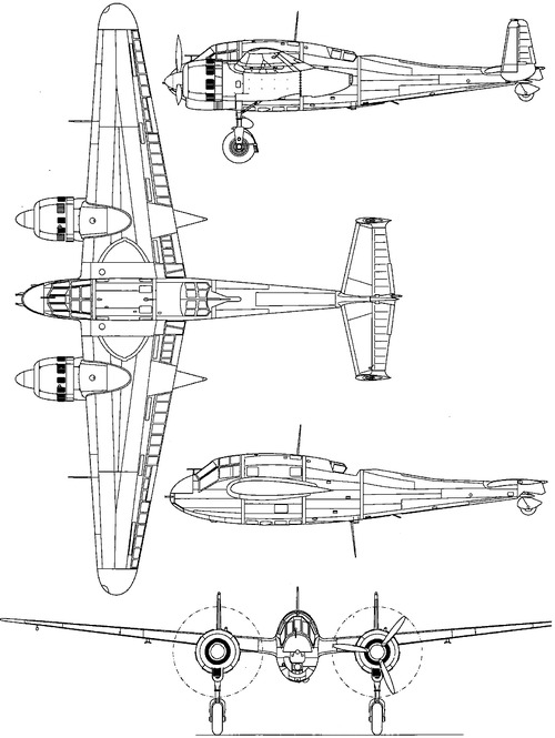 Blueprints WW2 Airplanes WW2 France Breguet Bre.693 AB2