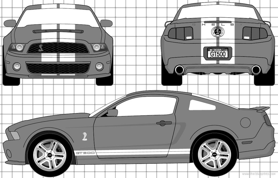 Ford mustang shelby gt500 blueprints #9
