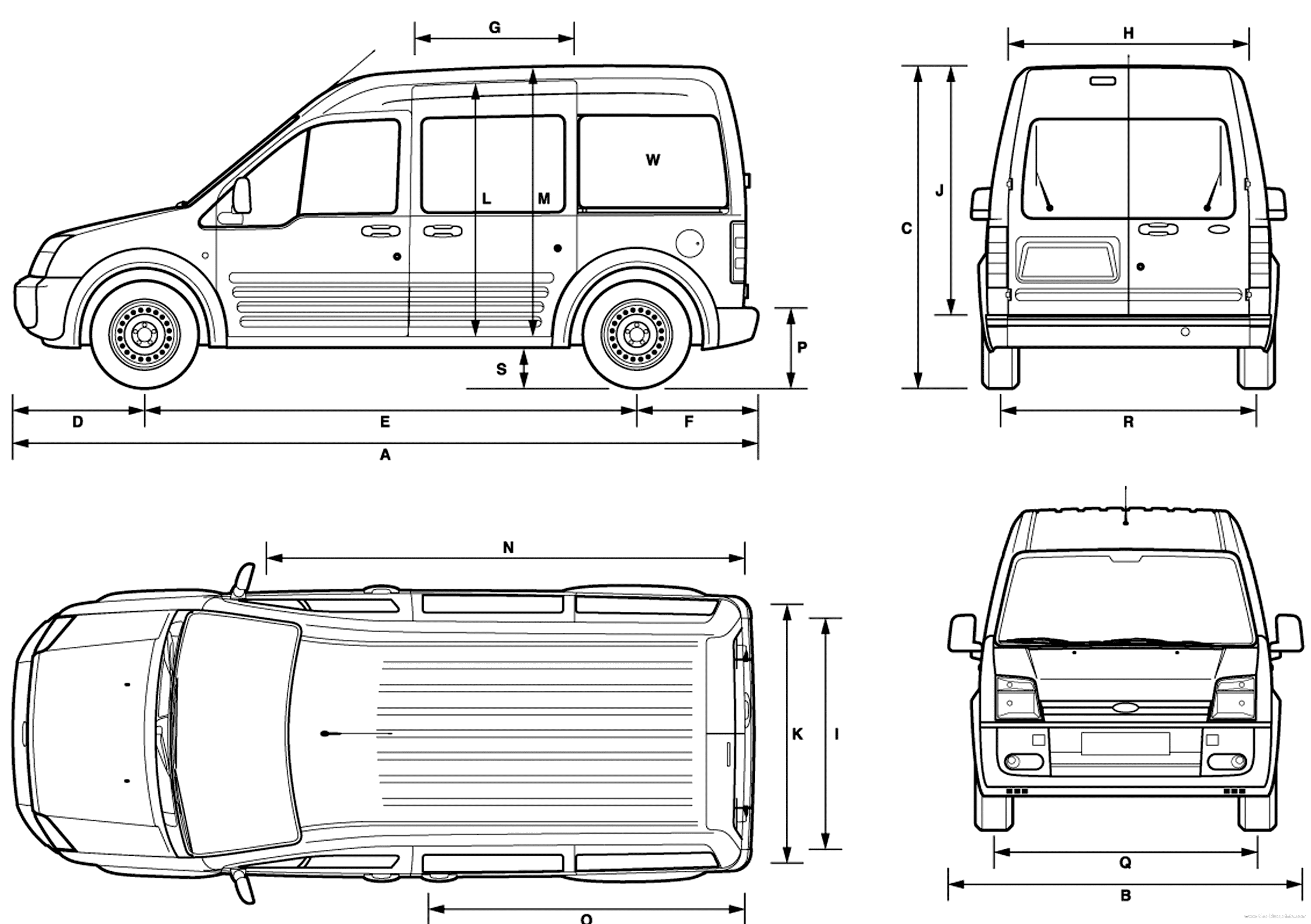 Ford transit connect dimensioni interne