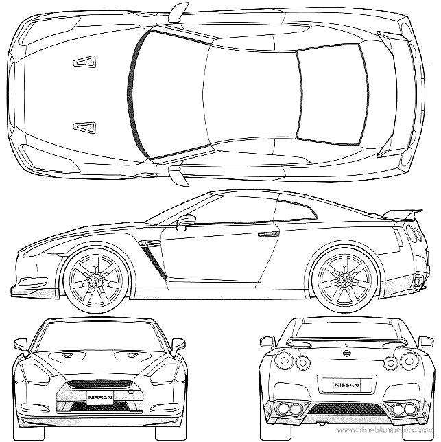 Nissan skyline outline #4