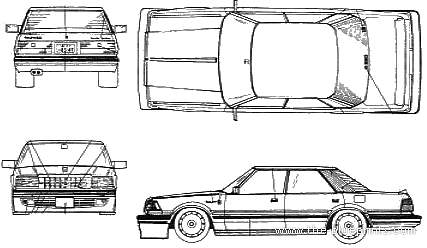 Blueprints Cars Toyota Toyota Ms125 Crown 3 0 Twincam