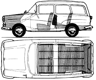 inrichting Zuigeling Albany Blueprints > Cars > Various Cars > Glas Isar 700 Combi