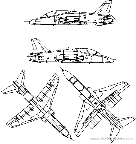 Blueprints > Modern airplanes > McDonnell Douglas > McDonnell Douglas T-45  Goshawk