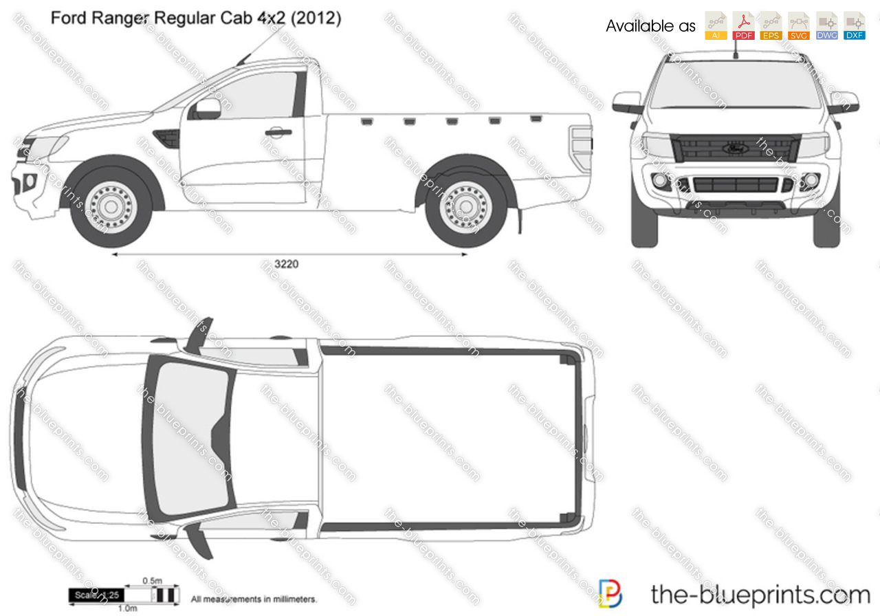 Ford ranger cad drawing