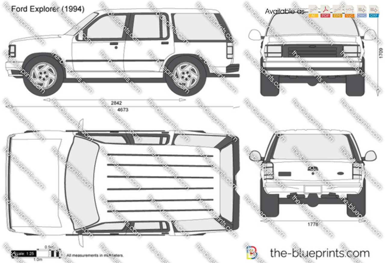 Dimensions of ford explorer 2003