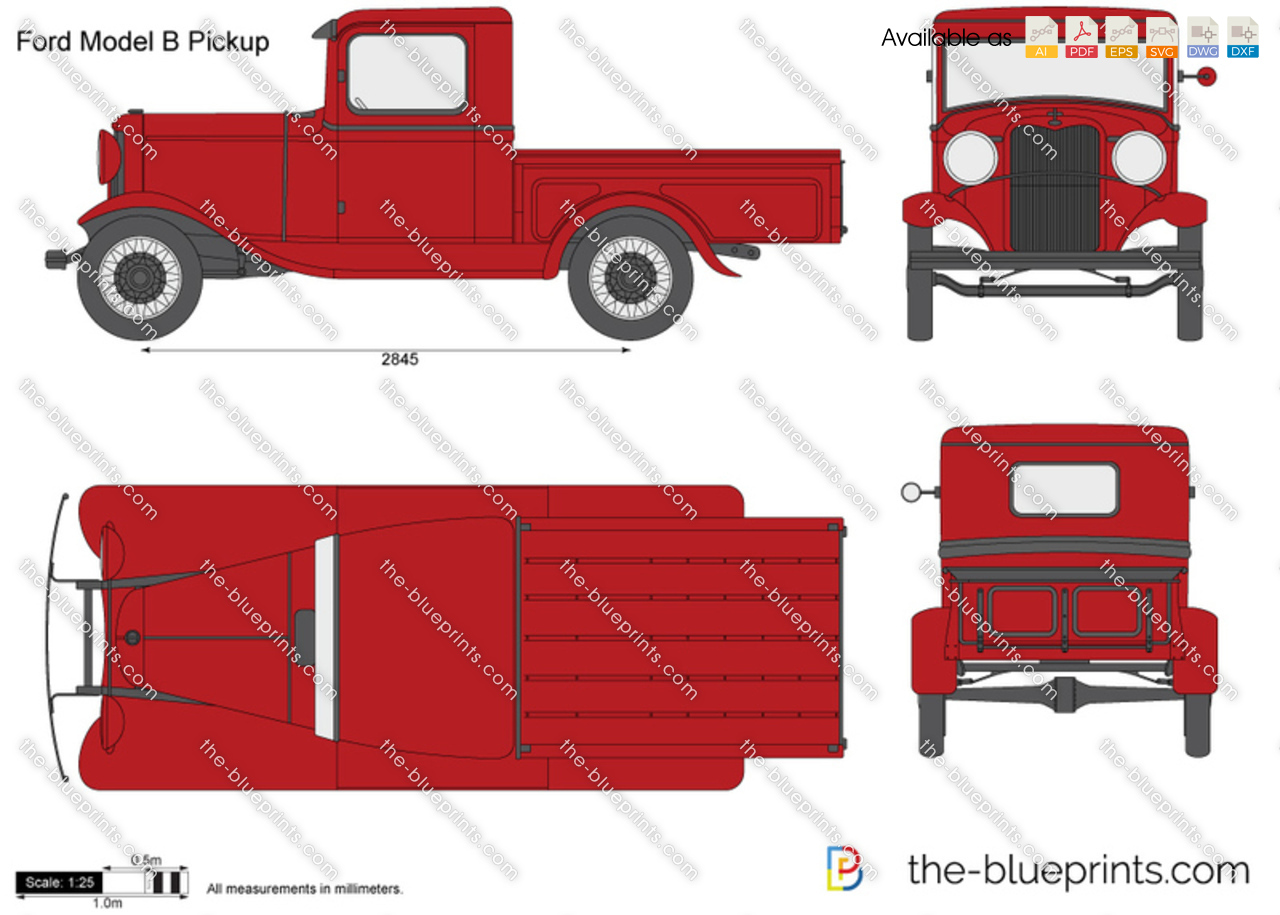 Ford model a pickup blueprints #1