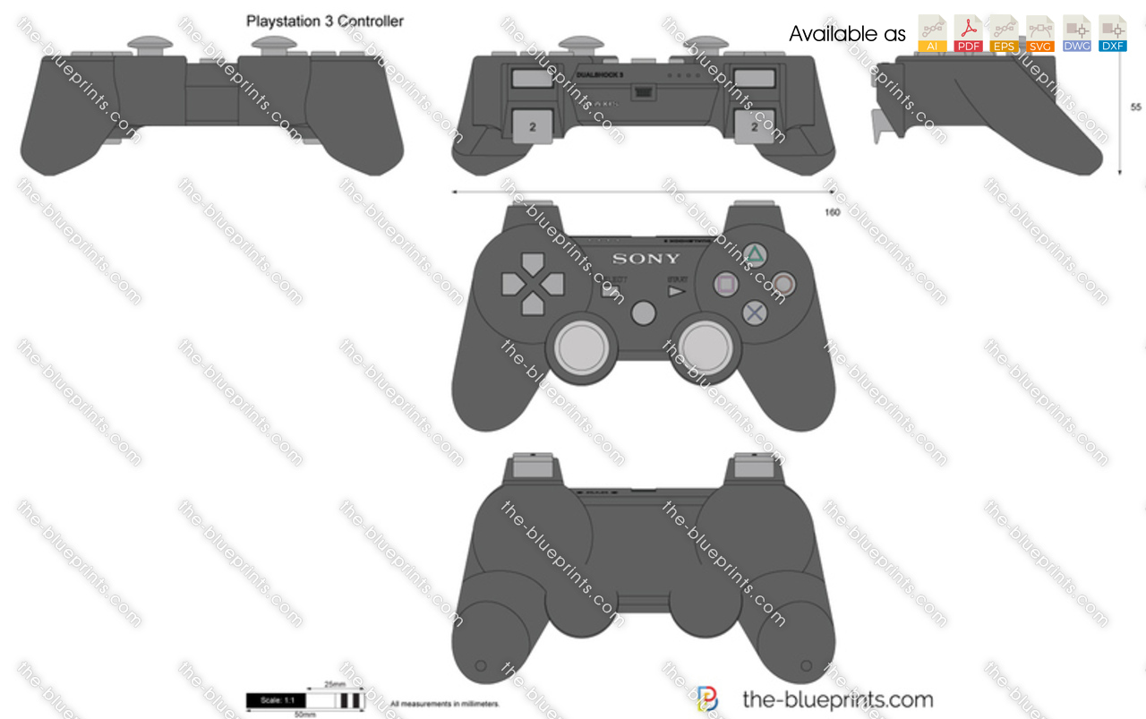 ps3 controller outline
