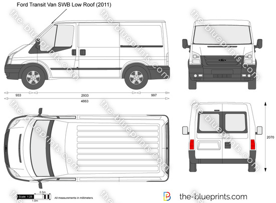 Line drawing of ford transit #7
