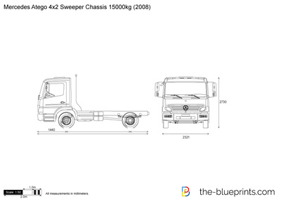 Mercedes-Benz Atego 4x2 Sweeper Chassis 15000kg