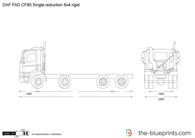 DAF FAD CF85 Single reduction 8x4 rigid