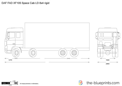 DAF FAD XF105 Space Cab LD 8x4 rigid