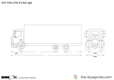 DAF FAN LF55 21t 6x2 rigid