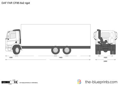 DAF FAR CF85 6x2 rigid