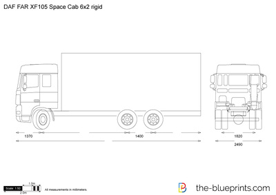 DAF FAR XF105 Space Cab 6x2 rigid