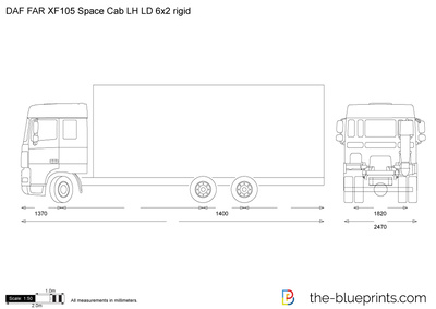 DAF FAR XF105 Space Cab LH LD 6x2 rigid