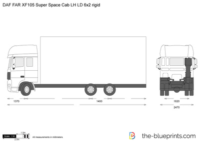 DAF FAR XF105 Super Space Cab LH LD 6x2 rigid