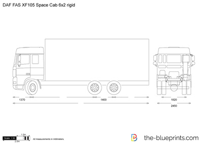 DAF FAS XF105 Space Cab 6x2 rigid