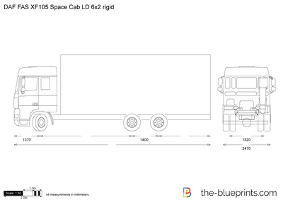 DAF FAS XF105 Space Cab LD 6x2 rigid