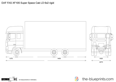 DAF FAS XF105 Super Space Cab LD 6x2 rigid