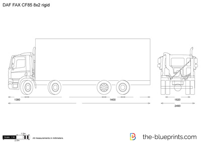 DAF FAX CF85 8x2 rigid