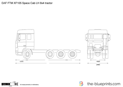 DAF FTM XF105 Space Cab LH 8x4 tractor