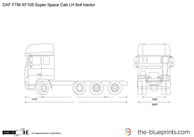 DAF FTM XF105 Super Space Cab LH 8x4 tractor