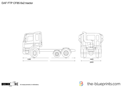 DAF FTP CF85 6x2 tractor