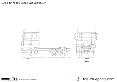 DAF FTP XF105 Space Cab 6x2 tractor