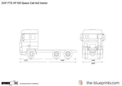 DAF FTS XF105 Space Cab 6x2 tractor