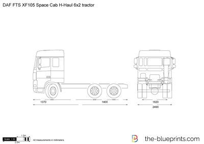 DAF FTS XF105 Space Cab H-Haul 6x2 tractor