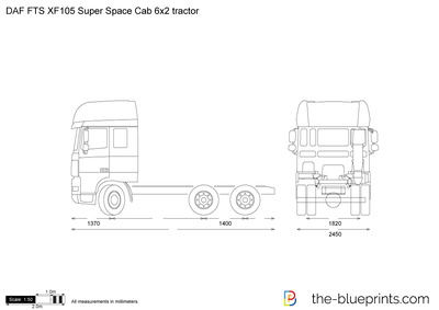 DAF FTS XF105 Super Space Cab 6x2 tractor