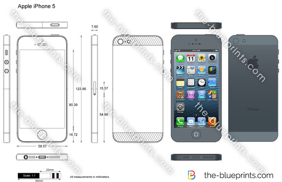 iphone 5 drawing template