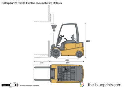 Caterpillar 2EP5000 Electric pneumatic tire lift truck