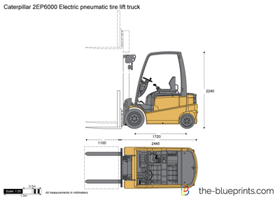 Caterpillar 2EP6000 Electric pneumatic tire lift truck