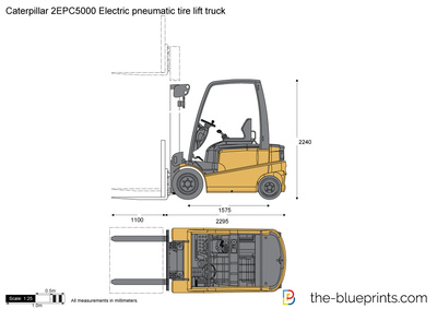 Caterpillar 2EPC5000 Electric pneumatic tire lift truck