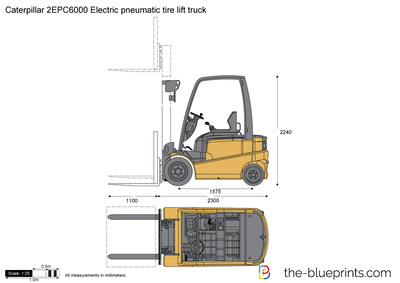 Caterpillar 2EPC6000 Electric pneumatic tire lift truck