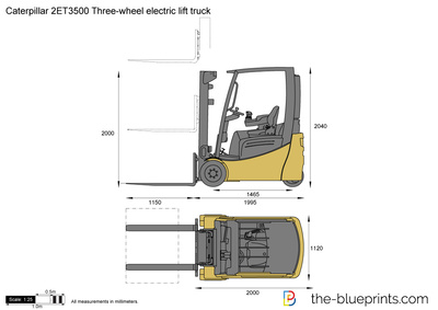 Caterpillar 2ET3500 Three-wheel electric lift truck