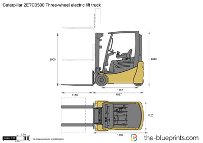 Caterpillar 2ETC3500 Three-wheel electric lift truck