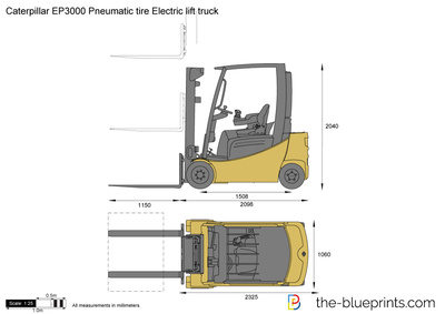 Caterpillar EP3000 Pneumatic tire Electric lift truck