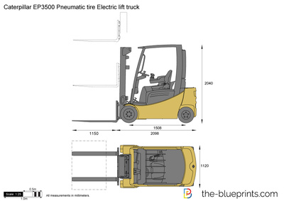 Caterpillar EP3500 Pneumatic tire Electric lift truck