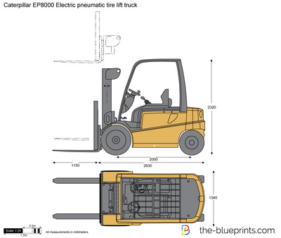 Caterpillar EP8000 Electric pneumatic tire lift truck