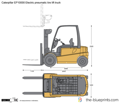 Caterpillar EP10000 Electric pneumatic tire lift truck