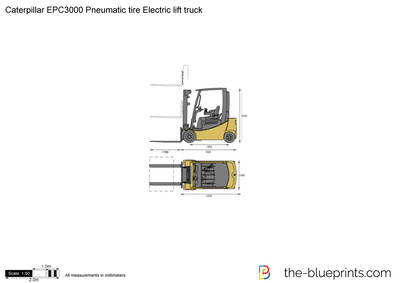 Caterpillar EPC3000 Pneumatic tire Electric lift truck