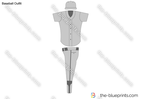 Baseball Outfit vector drawing