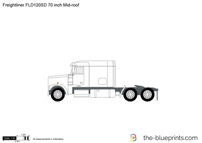 Freightliner FLD120SD 70 inch Mid-roof