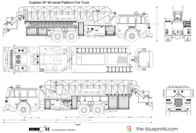 Sutphen SP 90 Aerial Platform Fire Truck