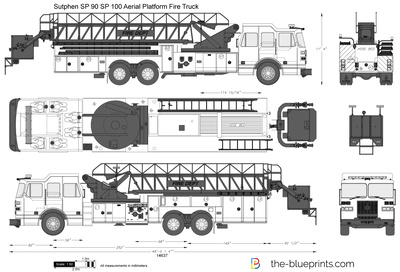 Sutphen SP 90 SP 100 Aerial Platform Fire Truck