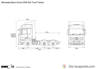 Mercedes-Benz Actros 2555 6x2 Truck Tractor