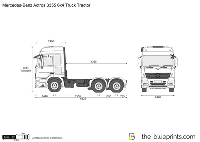 Mercedes-Benz Actros 3355 6x4 Truck Tractor