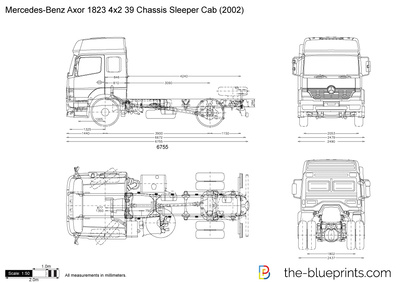 Mercedes-Benz Axor 1823 4x2 39 Chassis Sleeper Cab